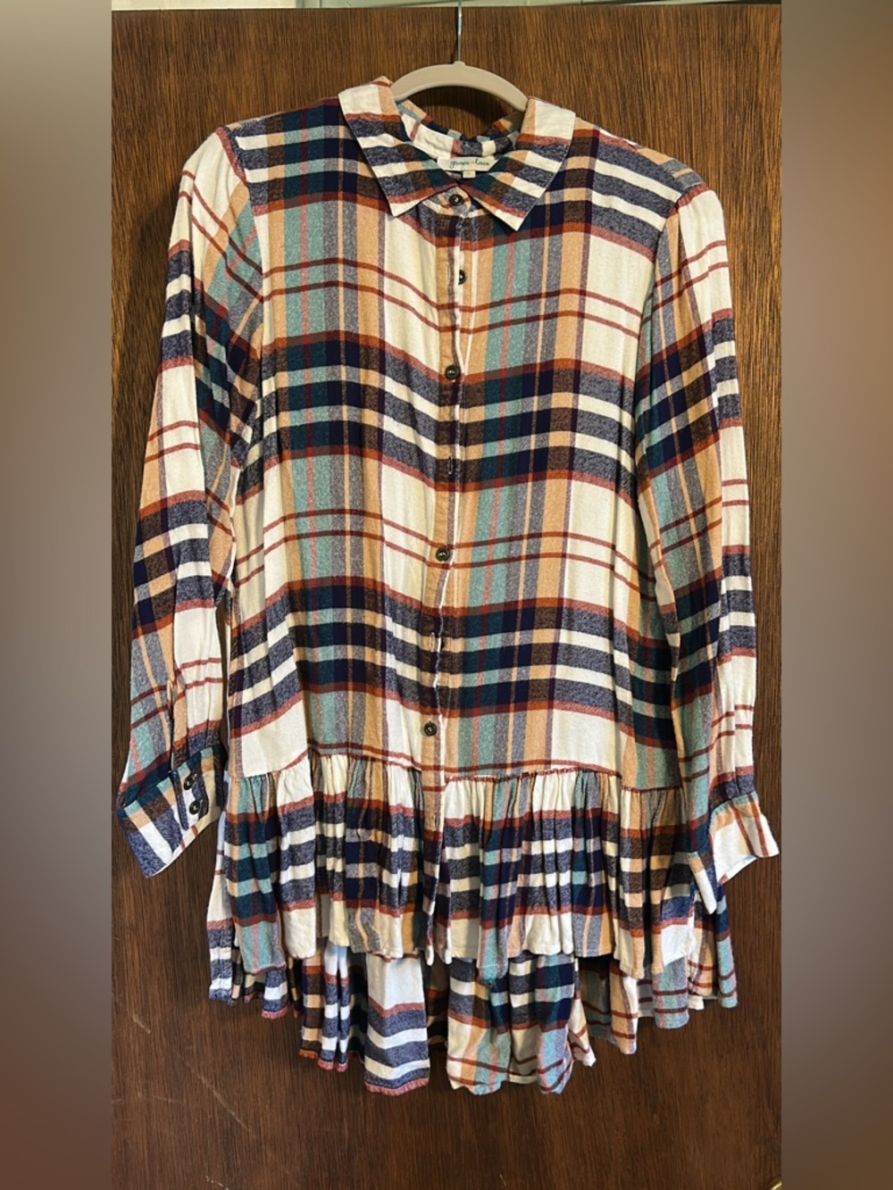 EUC Grace & Lace Ruffle Plaid Flannel